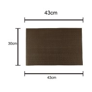 Lugar Americano 43 Por 30cm Em Pvc Marrom